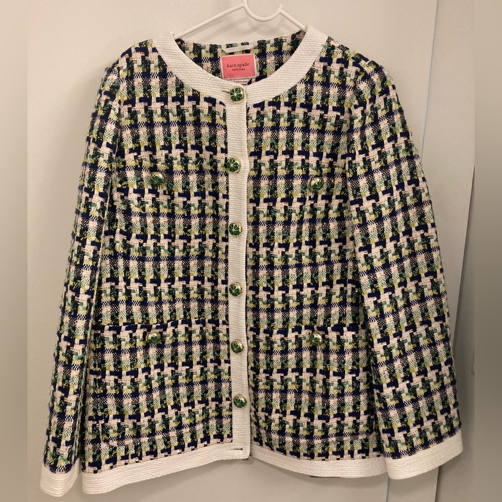 Kate Spade Pop Tweed Topper Jacket - Juniper